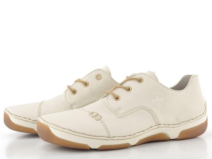 Rieker šněrovací polobotky offwhite 55920-80