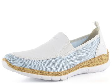 Rieker bílo-modré vzdušné polobotky na prozutí N4275-10