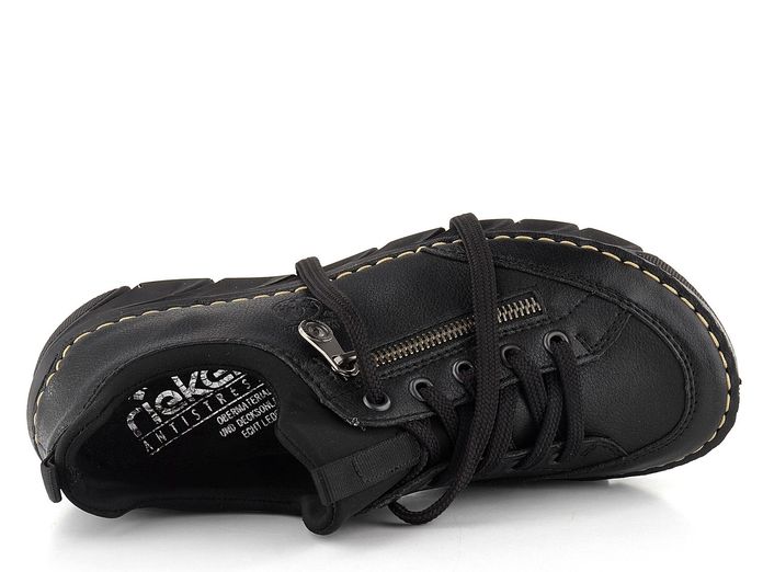 Rieker černé šněrovací dámské polobotky 55073-00