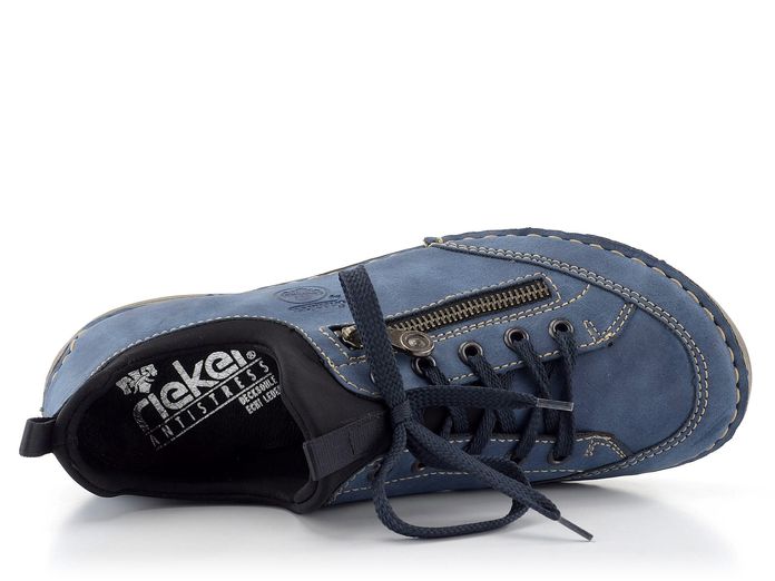Rieker modré šněrovací dámské polobotky 52573-14