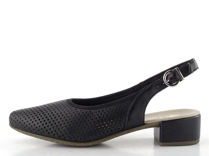 Rieker prořezávané lodičky s volnou patou černé 47066-00