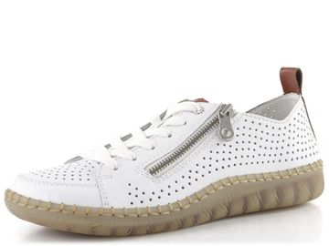 Rieker perforované šněrovací polobotky bílé N2405-80