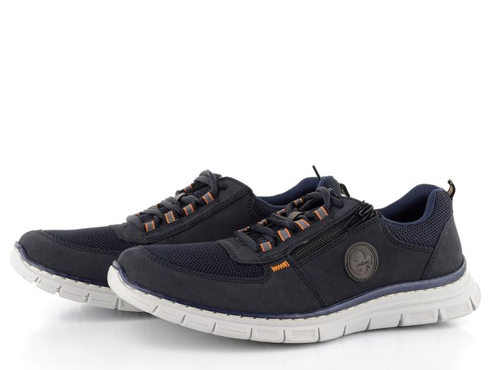 Rieker lehké polobotky se zipy Navy B4821-15
