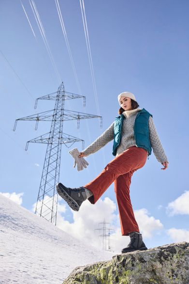 Rieker Sport šněrovací kotník s membránou černý/šedý M6023-45