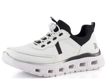 Rieker prozouvací tenisky na platformě černo-bílé M6062-80