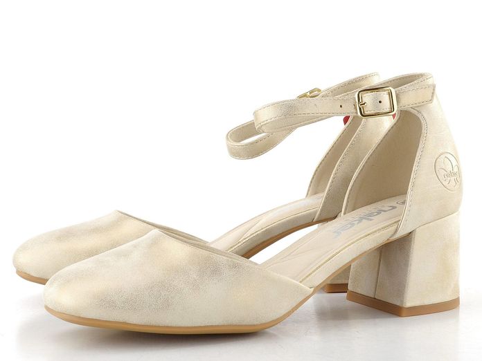 Rieker otevřené lodičky s kotníkovým páskem muschel 44762-91