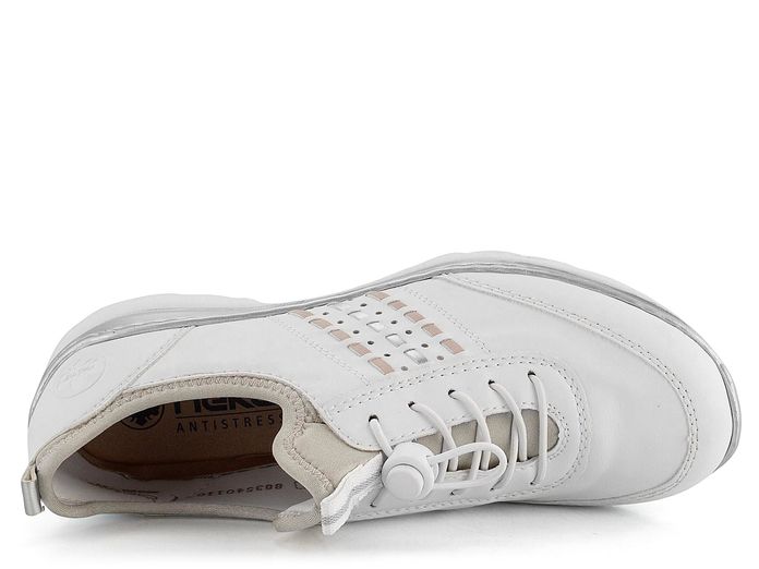 Rieker prozouvací polobotky bílé L3259-80