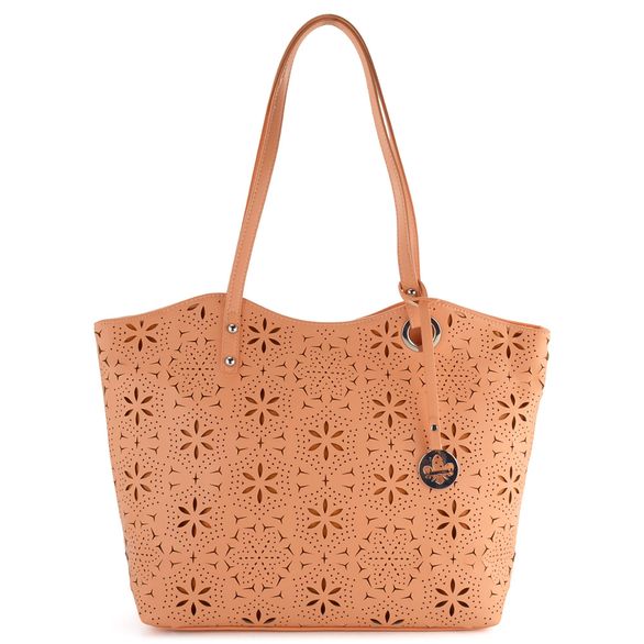 Rieker shopper kabelka se vzorem meruňková H1369-38