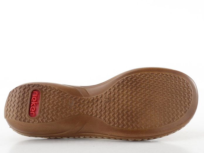 Rieker bílé pantofle s ozdobným copánkem 60888-80