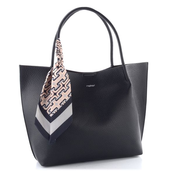 Rieker shopper kabelka se stuhou a vnitřní etují černá H1399-00