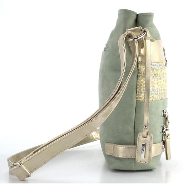 Rieker kombinovaná crossbody kabelka zeleno-zlatá H1346-52