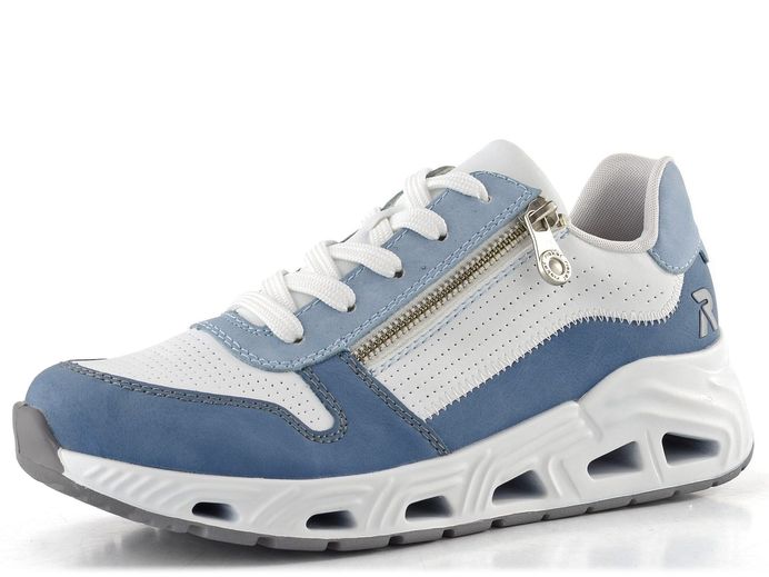 Rieker Sport tenisky na platformě modro-bílé N5204-12