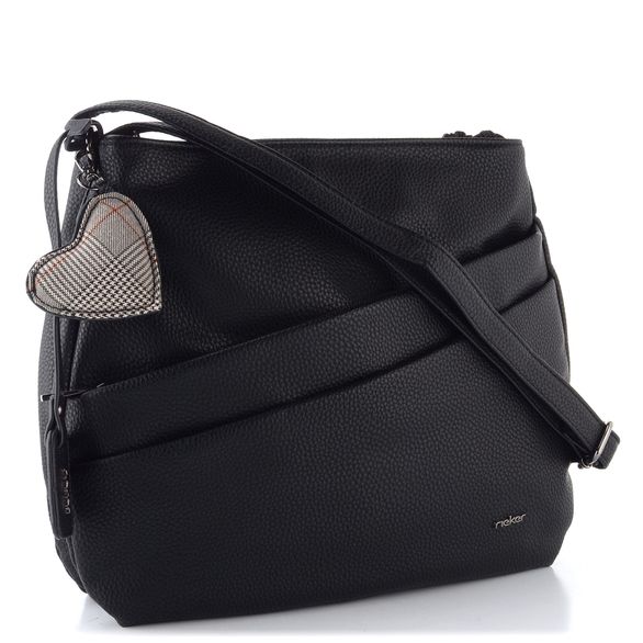 Rieker crossbody kabelka černá se srdcem H1005-02