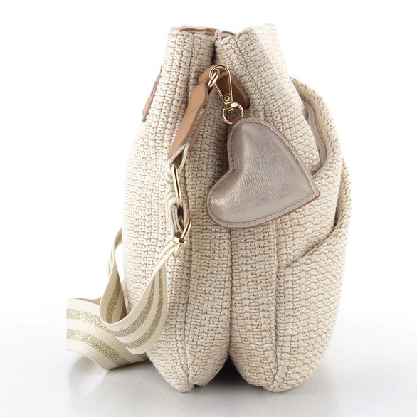 Rieker crossbody kabelka se srdcem muschel/palegold H1004-62