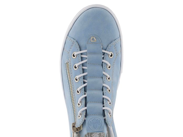 Rieker světle modré sneakers polobotky se zipem N5952-10