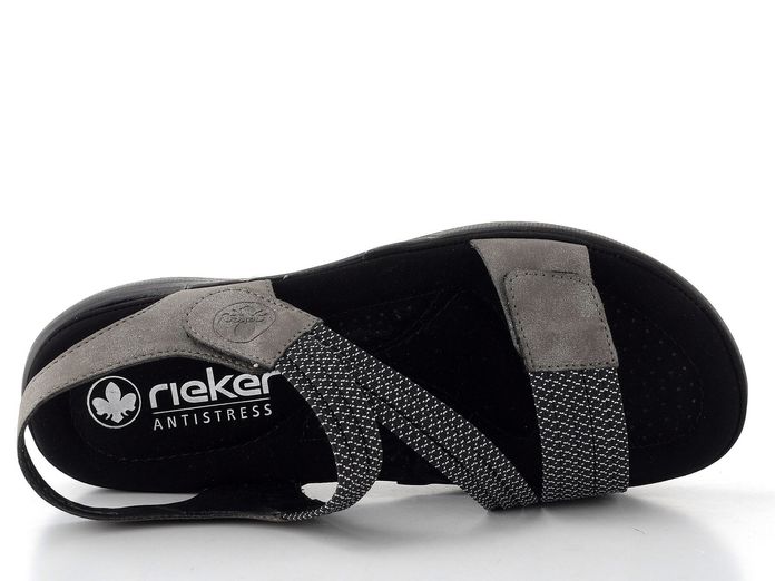 Rieker šedé sandály s gumičkami 64870-42