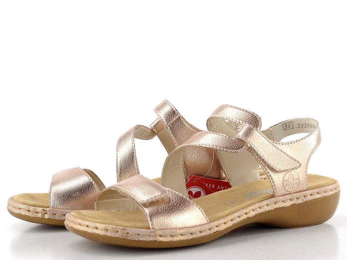 Rieker kožené sandály kupfer 659C7-89