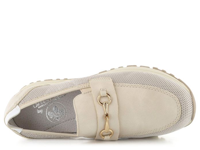 Rieker světlé sportovní mokasíny N7455-60