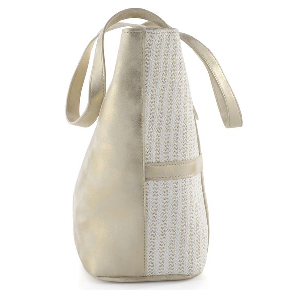 Remonte shopper kabelka weiss-gold/muschel Q0764-80
