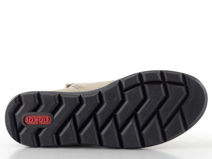 Rieker kotník s pružným šněrováním crema/schwarz Z0065-60