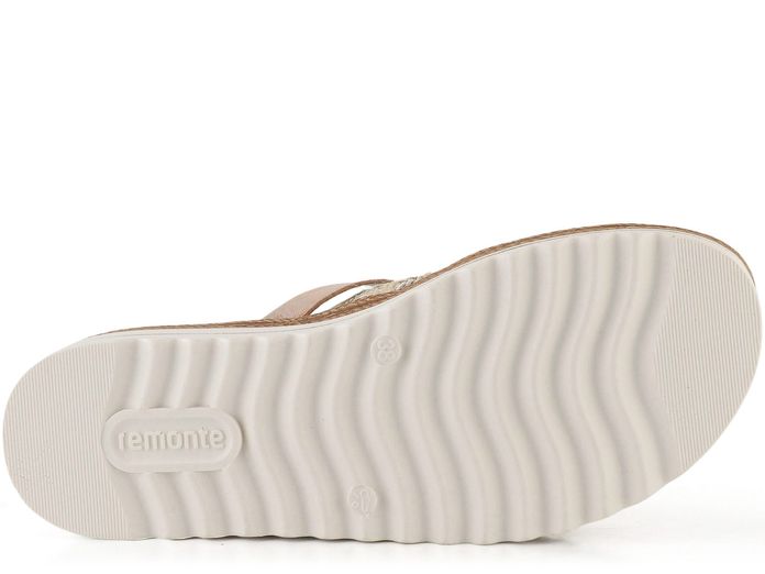 Remonte metalické pantofle na platofrmě Rosegold D0Q50-31