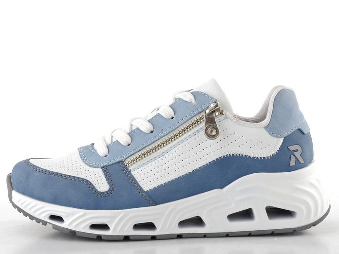 Rieker Sport tenisky na platformě modro-bílé N5204-12