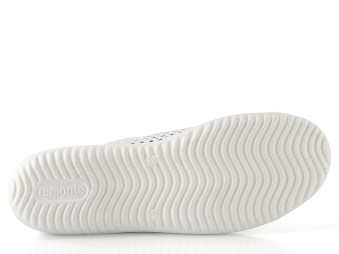 Remonte bílé prořezávané polobotky se zipem D1E08-80