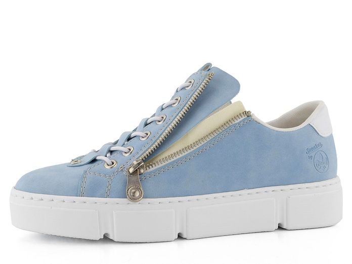 Rieker světle modré sneakers polobotky se zipem N5952-10