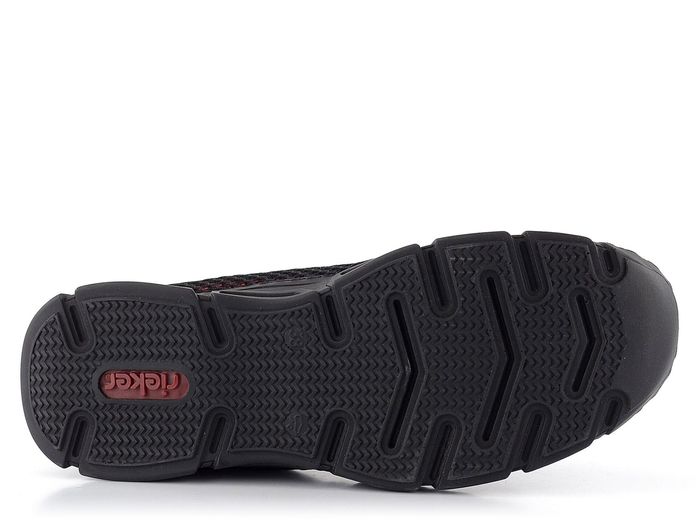 Rieker pantofle nazouváky s plnou špičkou black-rainbow L0690-90