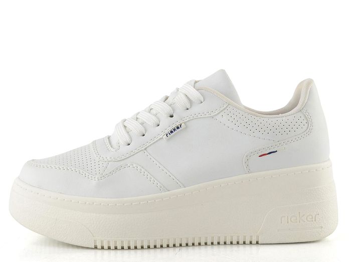 Rieker Sport dámské tenisky na platformě bílé M7811-80