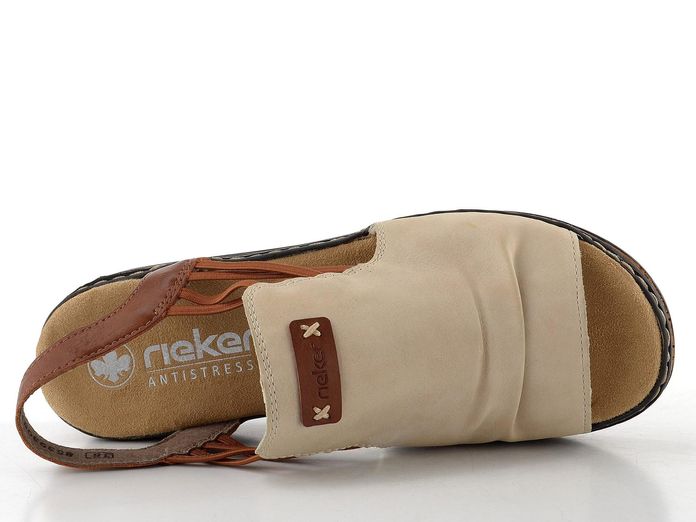 Rieker sandály na klínu perle/cayenne 62962-60