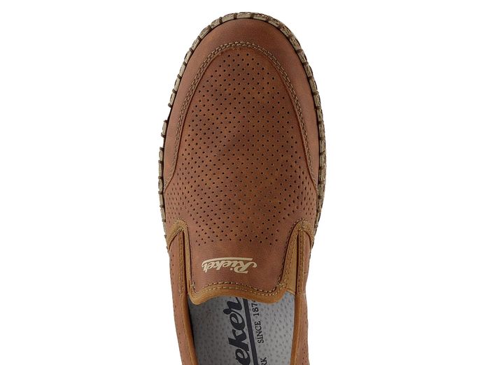Rieker pánské perforované espadrilky mandlově hnědé B5269-24