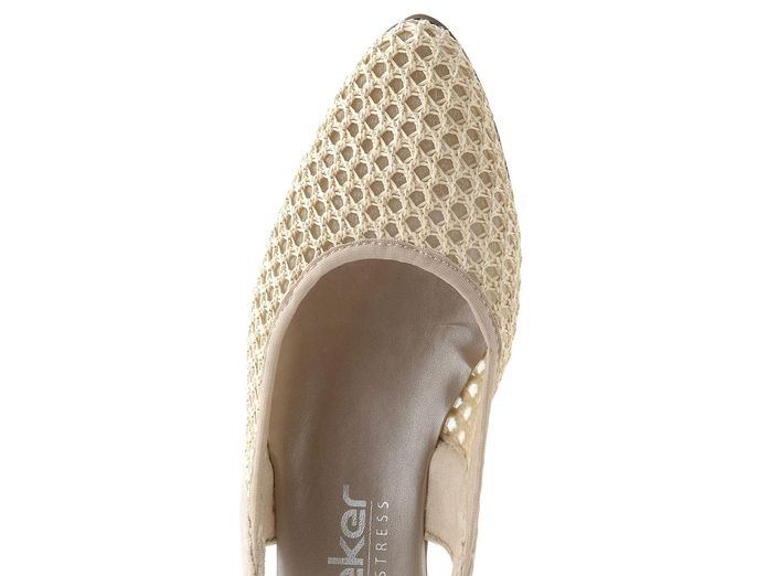 Rieker síťované lodičky s volnou patou crema 47060-60