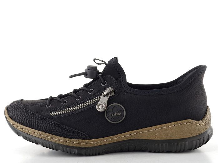 Rieker prozouvací polobotky černé N3267-01