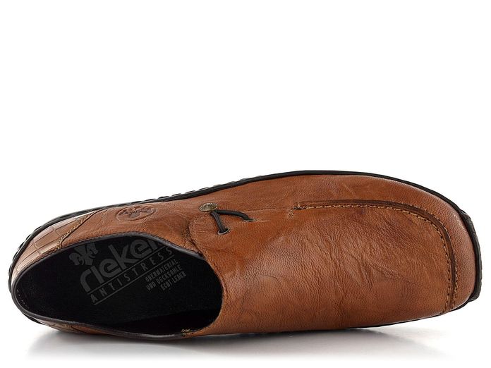 Rieker dámské prozouvací polobotky hnědé/kroko L1750-22