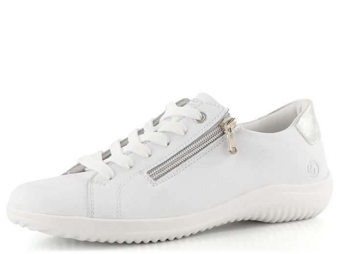 Remonte bílé polobotky se zipem D1E03-81