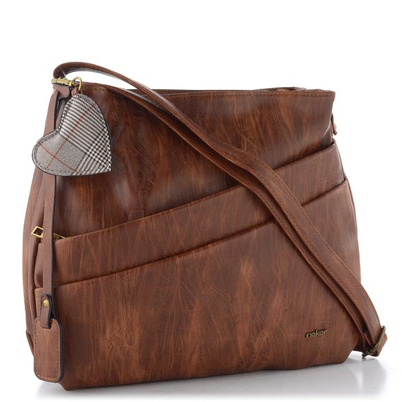 Rieker crossbody kabelka hnědá se srdcem H1005-22