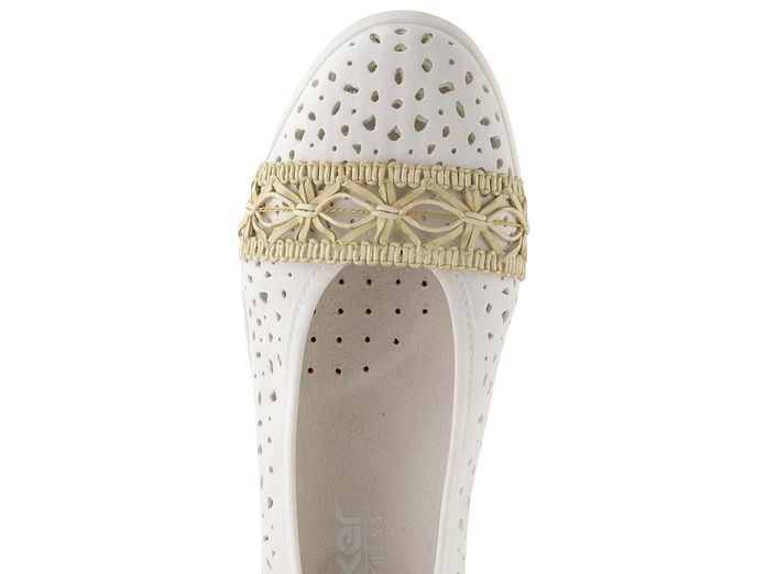Rieker prodyšné baleríny offwhite L3062-80