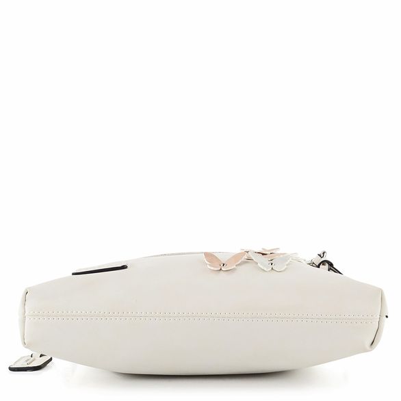 Rieker crossbody kabelka s motýlky Offwhite/Silver H1515-40