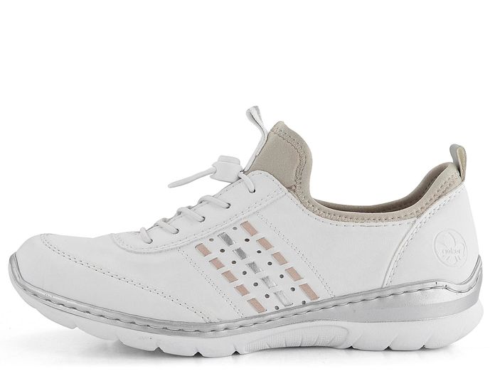 Rieker prozouvací polobotky bílé L3259-80