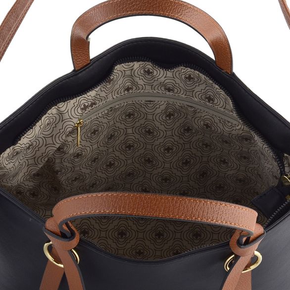 Rieker černá shopper kabelka s mašlí H1507-01