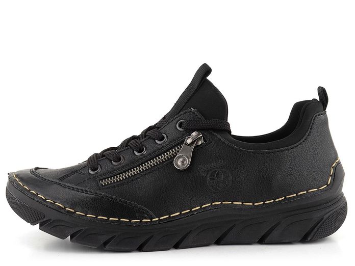 Rieker černé šněrovací dámské polobotky 55073-00