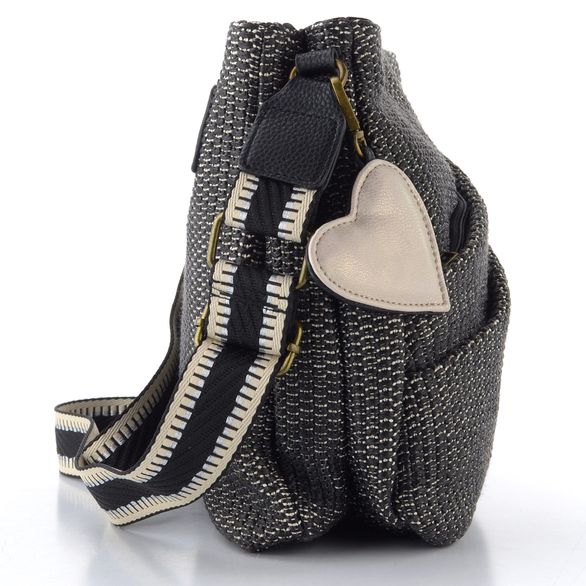 Rieker crossbody kabelka se srdcem schwarz-sand/black H1004-92