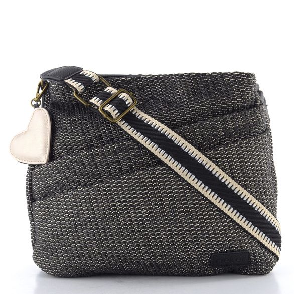 Rieker crossbody kabelka se srdcem schwarz-sand/black H1004-92