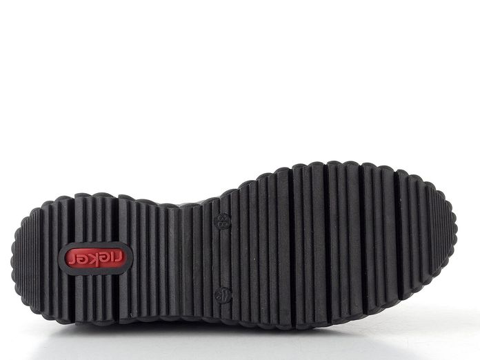 Rieker Sport tenisky na platformě lakované černé N2555-02