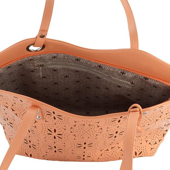 Rieker shopper kabelka se vzorem meruňková H1369-38