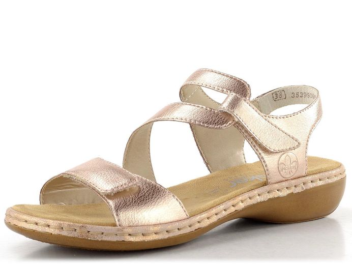 Rieker kožené sandály kupfer 659C7-89