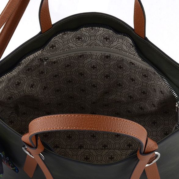 Rieker zelená shopper kabelka s mašlí H1507-54