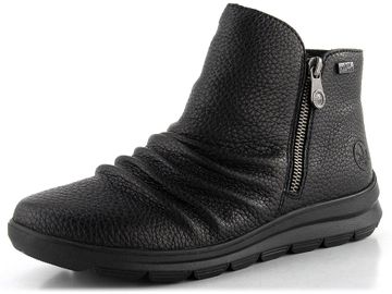 Rieker řasený kotník se zipem a membránou černý Z0056-00