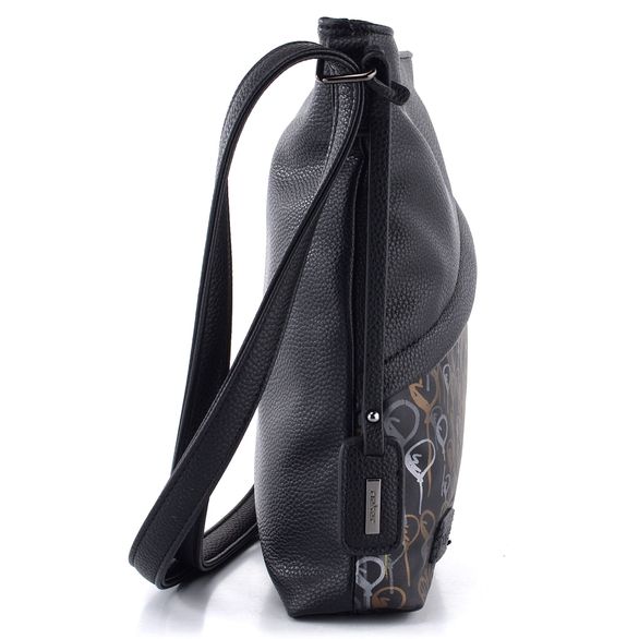 Rieker crossbody kabelka černá s potiskem H1040-03